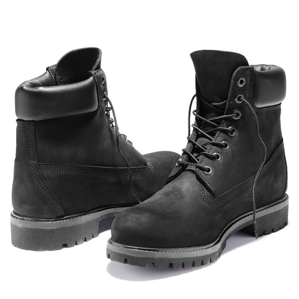 Timberland Μποτες Χιονιού Ανδρικα Μαυρα - 6-Inch Premium Waterproof - Greece 0619824-VG